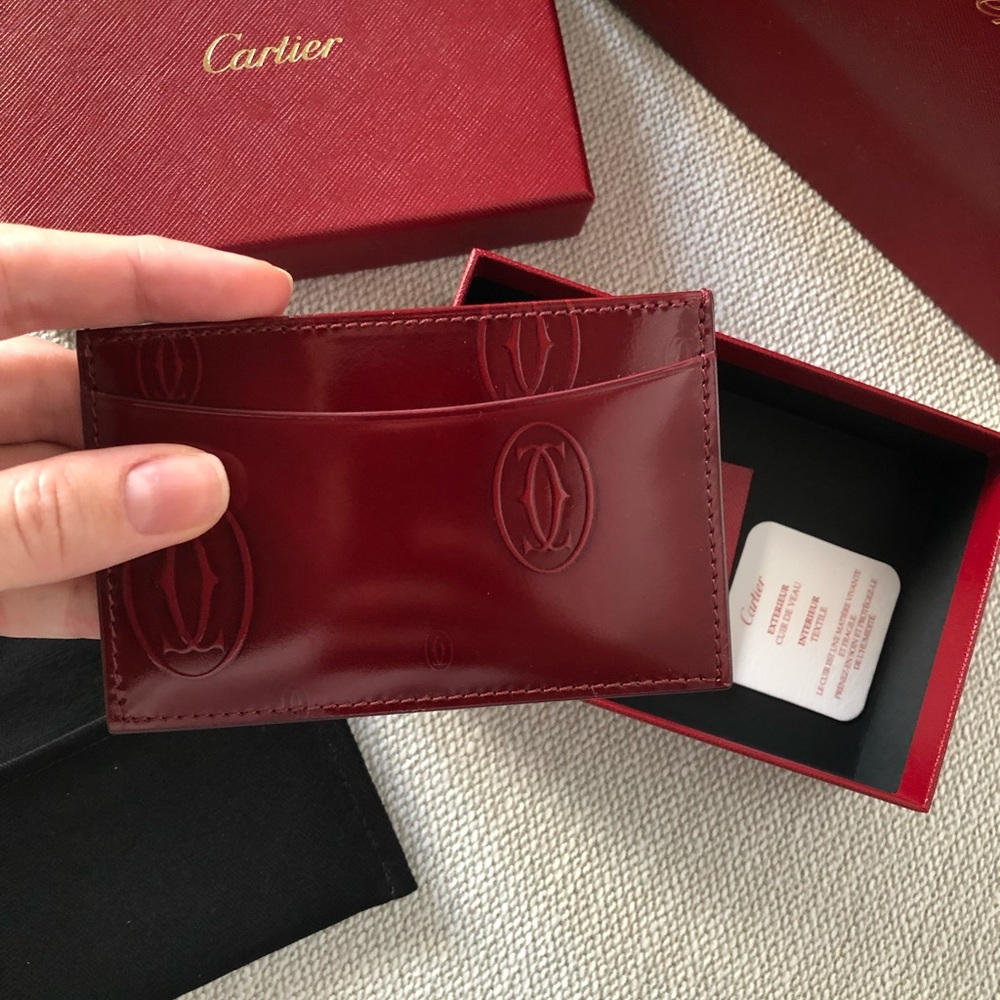 Red Cartier cardholder